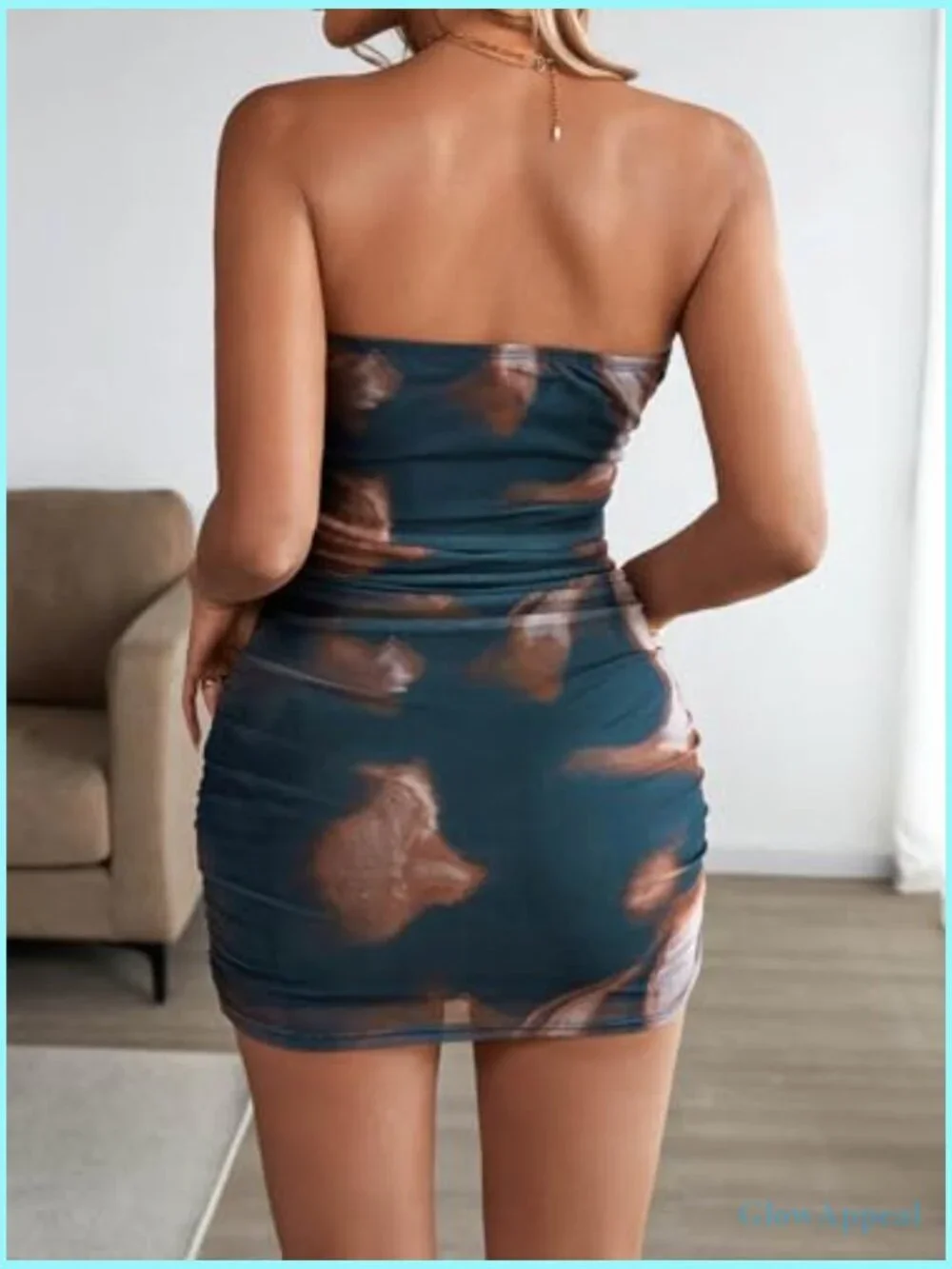 Strapless Ruched Mini Dress Bodycon Tube Club Night Out